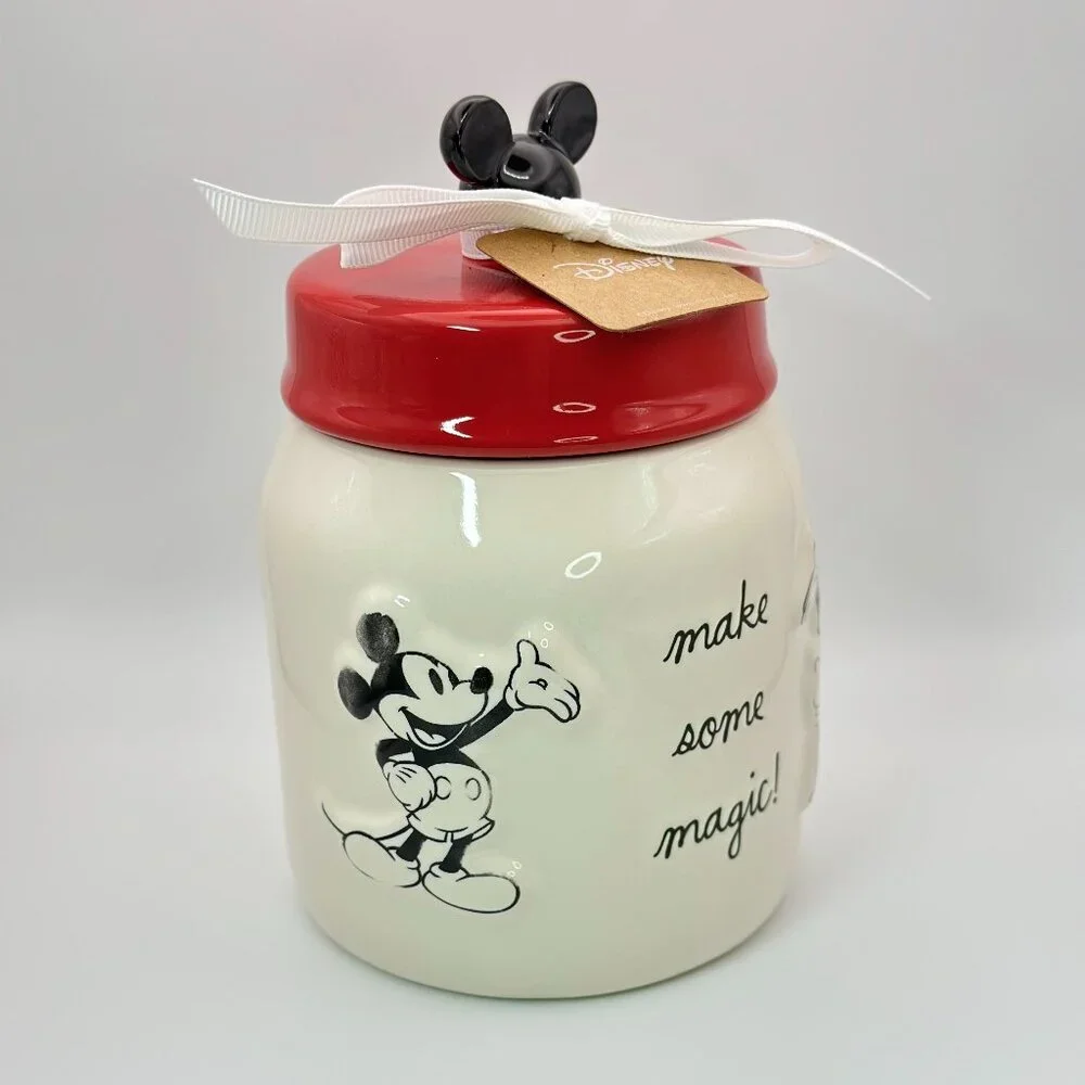 Mickey and Minnie Mouse jar by Rae Dunn | Treat jar by Rae Dunn | Cookie jar - Picture 2 of 6